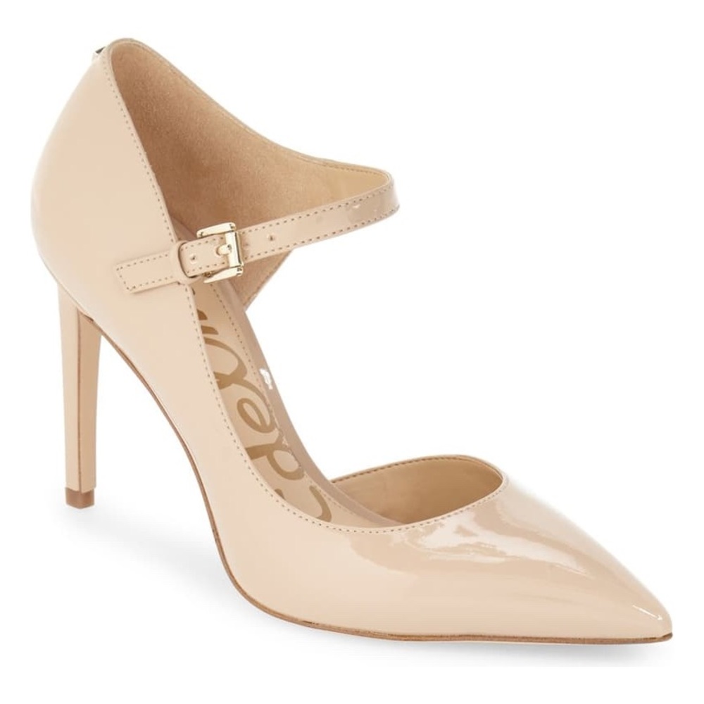 Sam Edelman ‘Nora’ Heels In Nude Patent.